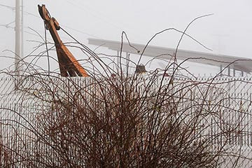 Tow Truck and Fence