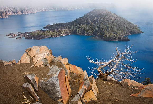 Rocks, Tree and Wizard Island