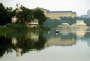 Rower on Schuylkill River