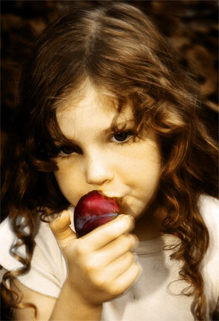 Leah Eating Plum